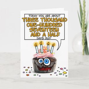 Happy Birthday Cupcake - 8 years old Card