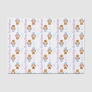 Happy Birthday Cupcake Bears Tissue Paper