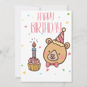 happy birthday cupcake holiday card