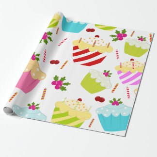 Happy Birthday Cupcake Pattern Wrapping Paper