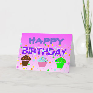 Happy Birthday Cupcakes Cards