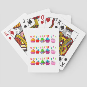 Happy Birthday Cupcakes - Playing Cards