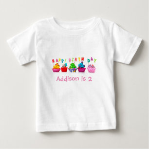 Happy Birthday Cupcakes - Toddler T-shirt
