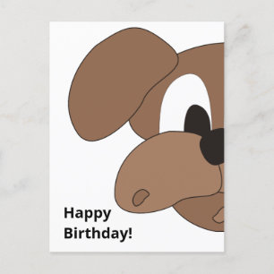 Happy Birthday Curious dog Postcard