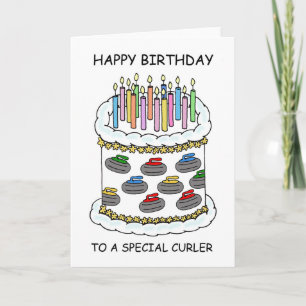 Happy Birthday Curling Stones Card