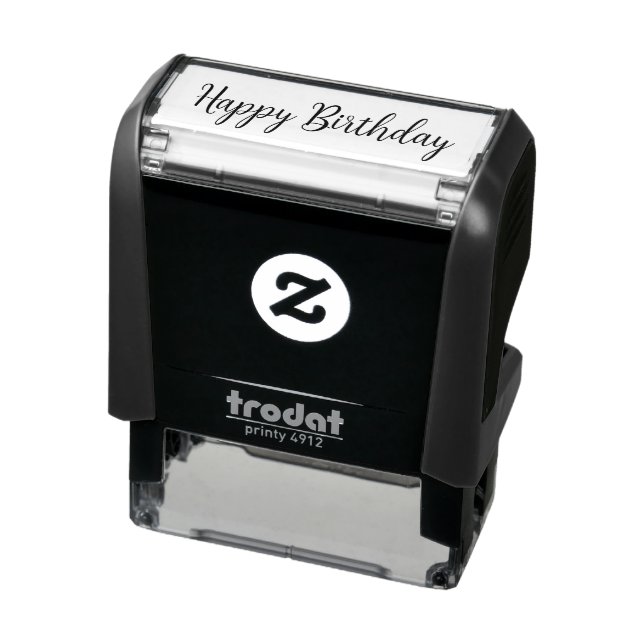 Happy Birthday Cursive Script Self-inking Stamp (Product)