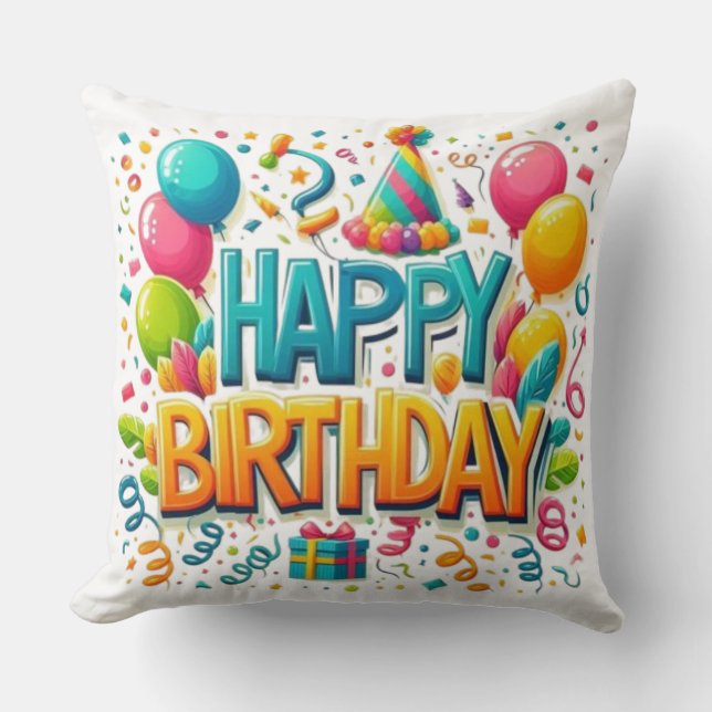 Happy Birthday  Cushion (Front)
