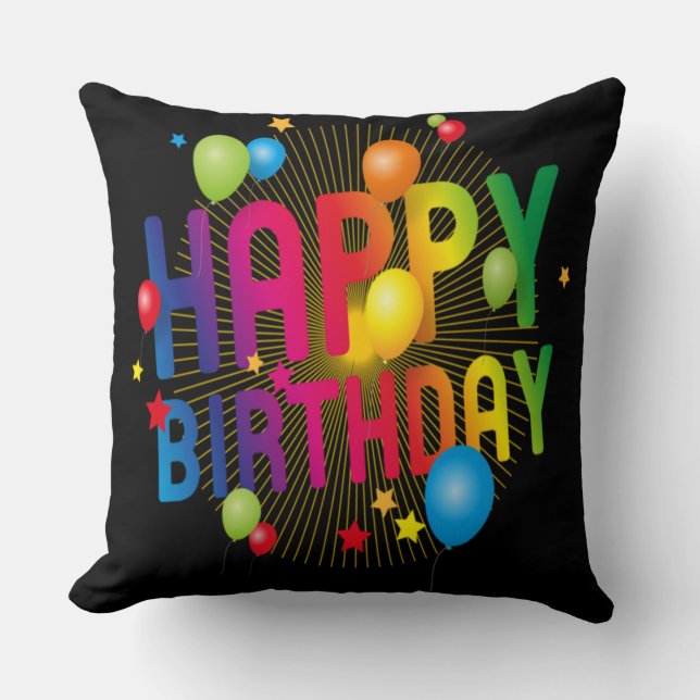 Happy Birthday  Cushion (Front)