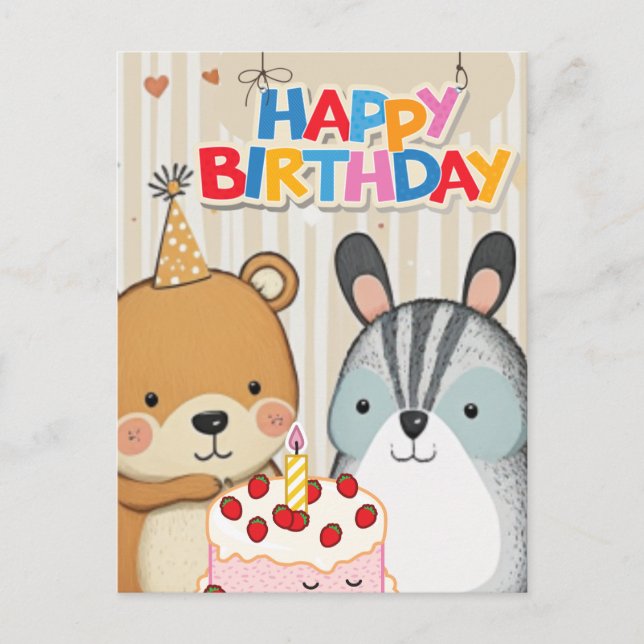 Happy Birthday custom card (Front)
