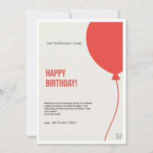 Happy Birthday Custom Digital Card