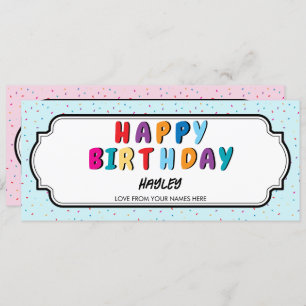Happy Birthday Custom Gift Certificate Voucher
