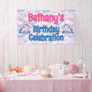 Happy Birthday Custom Magical Unicorn Banner
