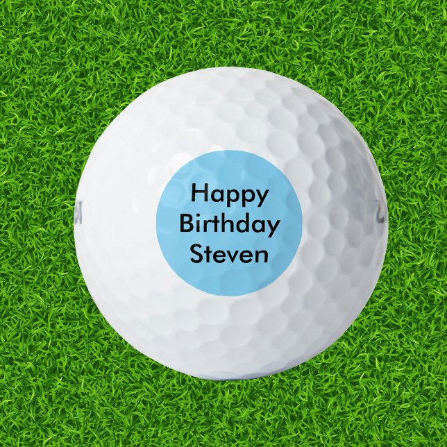 Happy Birthday Custom Name Golf Balls (Creator Uploaded)