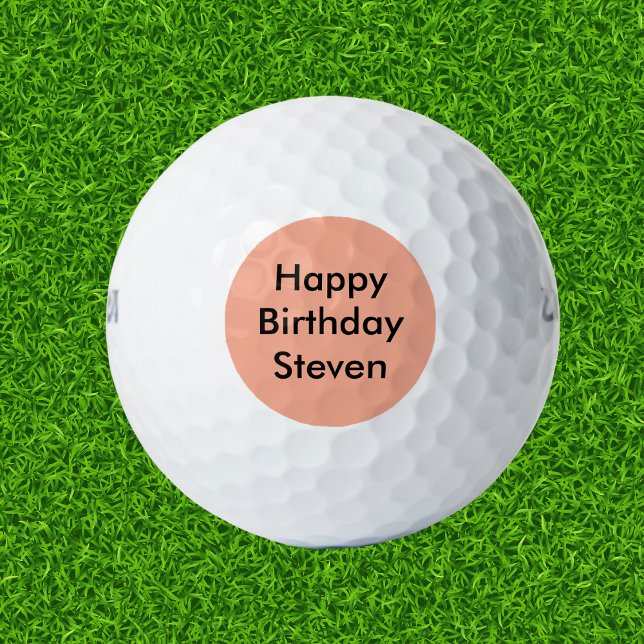 Happy Birthday Custom Name Golf Balls (Creator Uploaded)