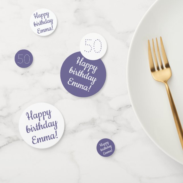 Happy Birthday - Custom Personalised Red & White C Confetti (Group)