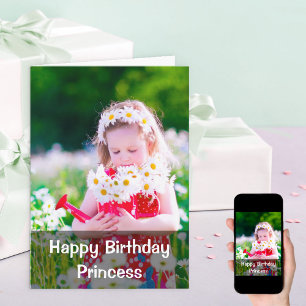 Happy Birthday Custom Photo Girl Birthday Card