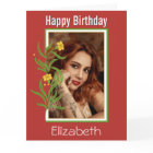 Happy Birthday Custom Photo Orange Border