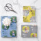Happy Birthday Custom Photo Set of 3 Blue Yellow