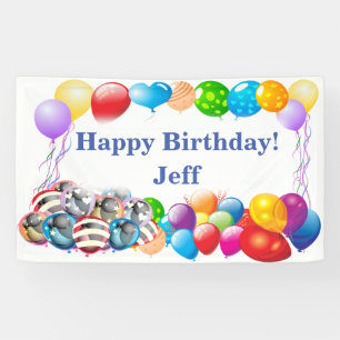 Happy Birthday custom Vinyl Banner, 3' x 5' Banner