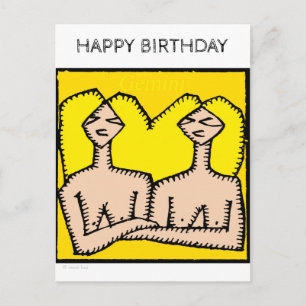 Happy Birthday Custom Zodiac Signs Gemini Postcard