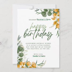 Happy Birthday Customisable Digital Greeting Card