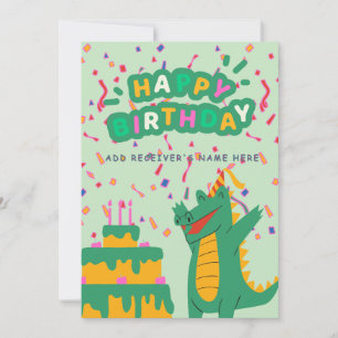 Happy Birthday Customisable Digital Greeting Card