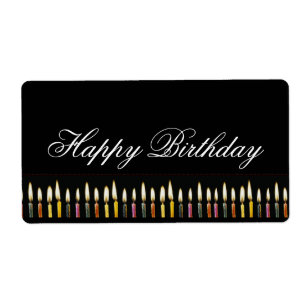 Happy Birthday Customisable Label
