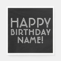 Happy Birthday & Customisable Name  