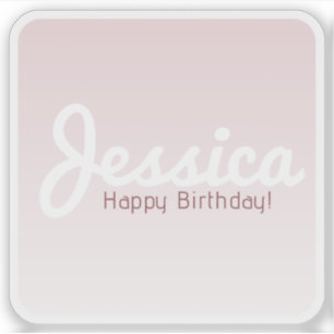 Happy Birthday, Customisable Name Rose Ombre