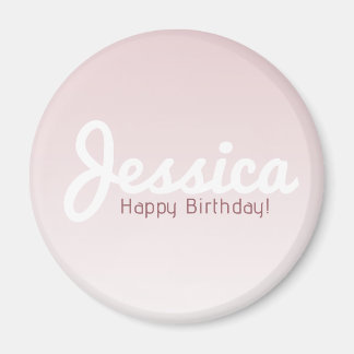 Happy Birthday, Customisable Name | Rose Ombre Magnet