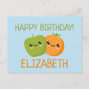 Happy birthday customisable postcard