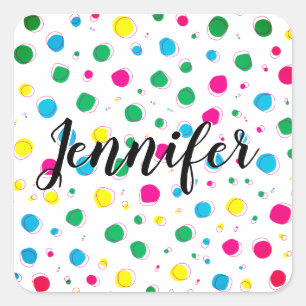 Happy Birthday Customise Square Sticker