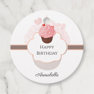 Happy Birthday Customised Cupcake and Sweets Favour Tags