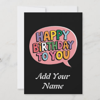 Happy birthday customizable card