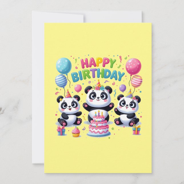 Happy Birthday, cute and fun, Holiday Card (Front)