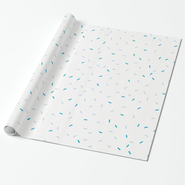 HAPPY BIRTHDAY cute baby pale blue boy sprinkles Wrapping Paper (Unrolled)