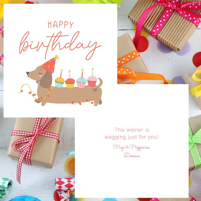 Happy Birthday Cute Dog Simple Card (Creator Uploaded)