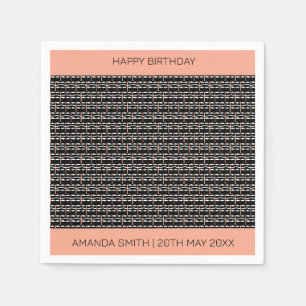 Happy Birthday, Cute Ethnic Africa Pattern Napkin