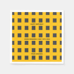 Happy Birthday, Cute Ethnic Pattern Napkin