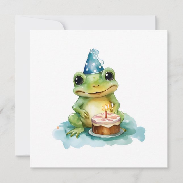 Happy Birthday Cute frog Invitation (Front)