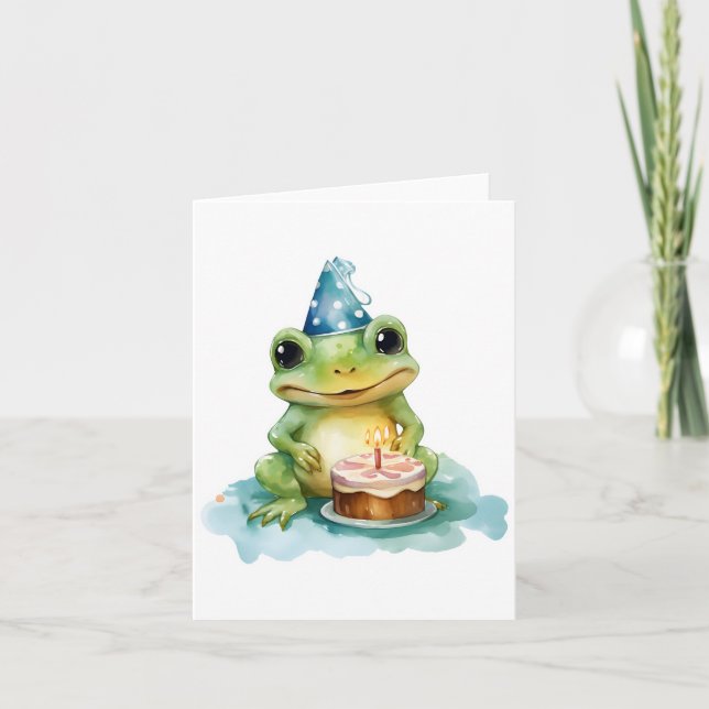 Happy Birthday Cute frog Invitation (Front)