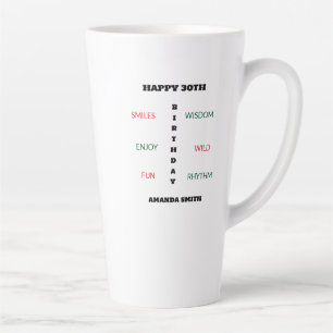 Happy Birthday Cute Happiness Dance Latte Mug