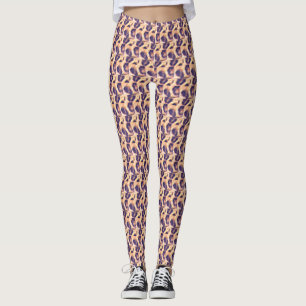 Happy Birthday Cute Leopard Pattern  Leggings