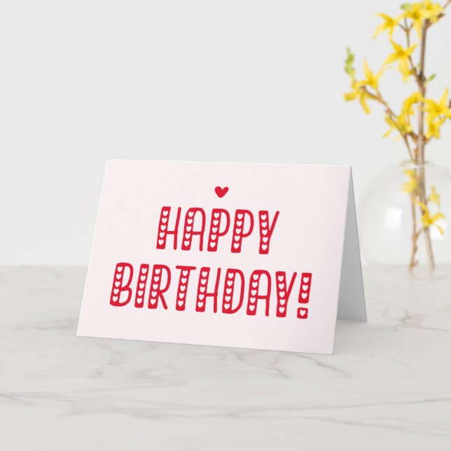 Happy Birthday! Cute Typography Card (Yellow Flower)