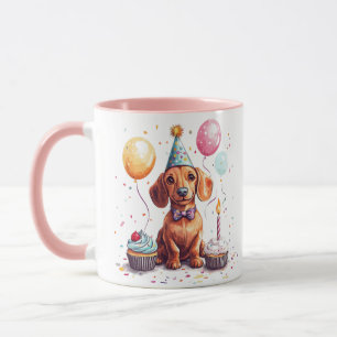 Happy Birthday Dachshund Dog  Mug