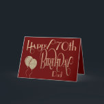 Happy Birthday Dad Any Age and Name Burgundy Gold Card<br><div class="desc">An elegant design of stylish typography in masculine color scheme of burgundy and gold. It is very versatile as you can easily personalise the age to any you require! Happy Birthday is set in an ornate script typography in gold, and the age is in a cordinating typeface And color, shown...</div>