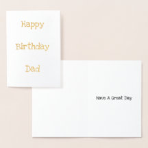 Happy Birthday Dad Card