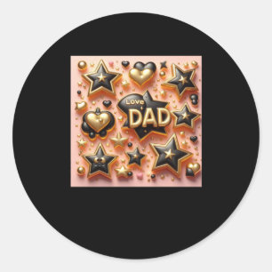 Happy Birthday Dad Classic Round Sticker