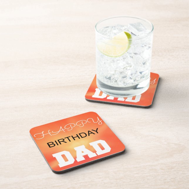 Happy Birthday Dad Coaster (Right Side)