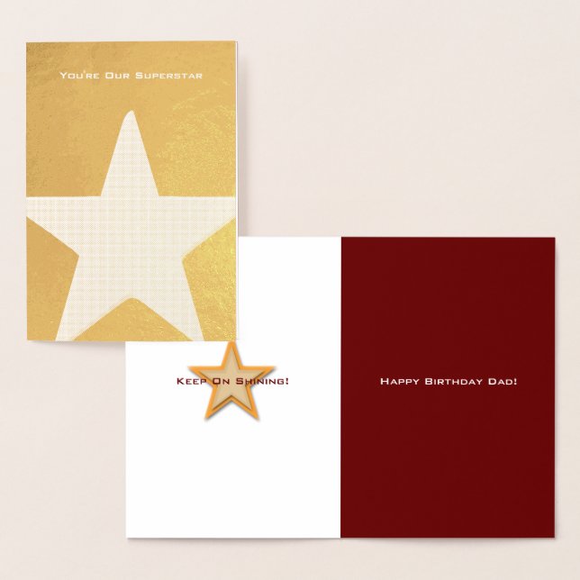 Happy Birthday Dad Foil Card (Display)